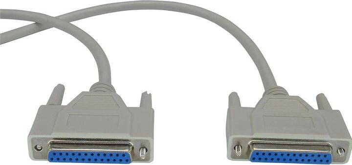 Produktbild RND Electronics Serielles Kabel D-SUB-Buchse, 25-polig - D-SUB 25-Pin Buchse 3m Grau (3 m)