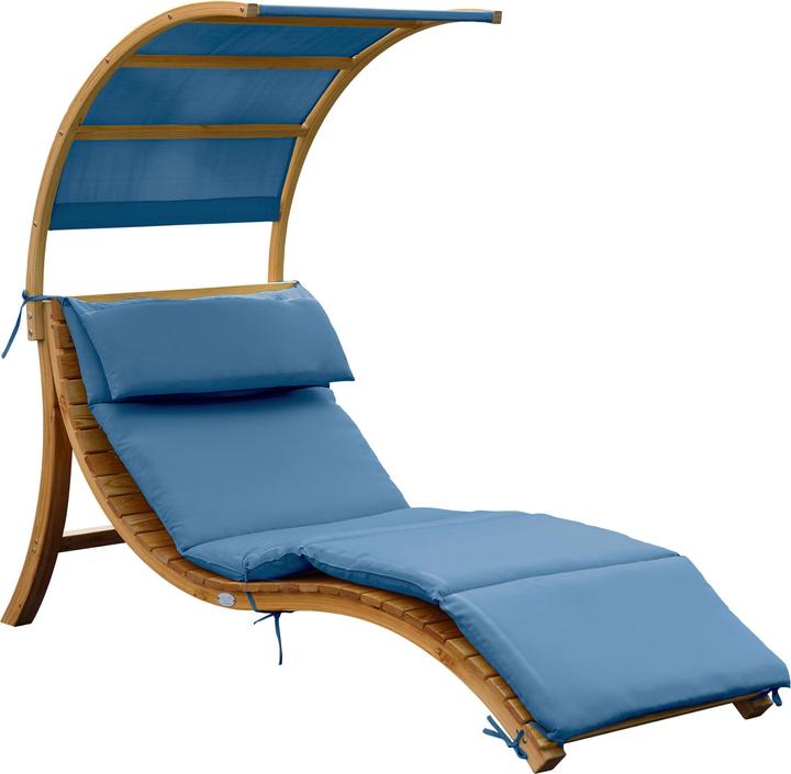 Actual product image Axi Salina Deckchair with Parasol Blue (186.50 cm)