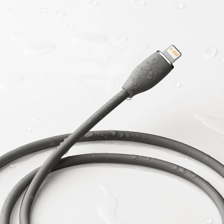 Actual product image Baseus Jelly Liquid Silica Gel Fast Charging Data Cable Type-C to iP 20W 1.2m Black (1.20 m, USB 2.0)