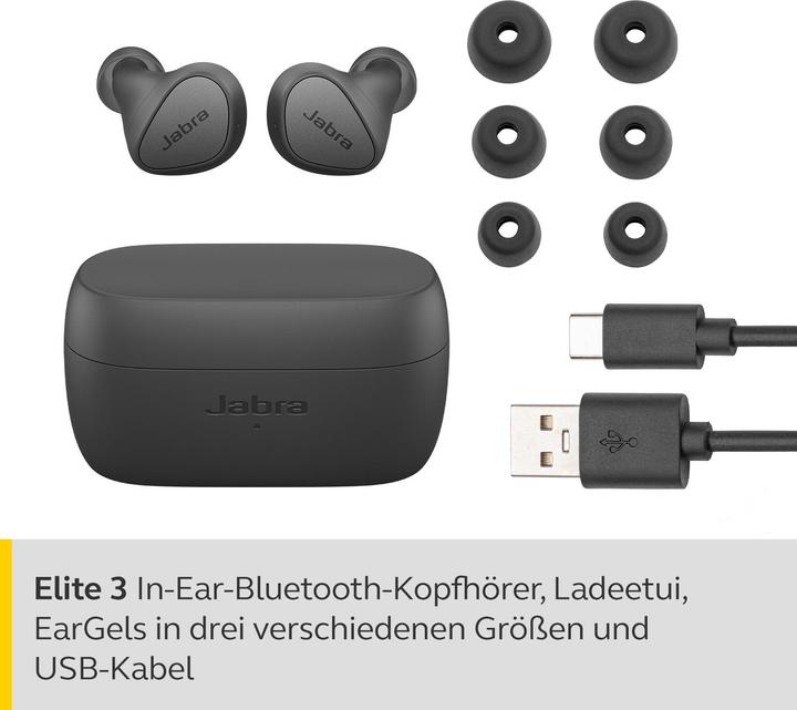 Image du produit Jabra Elite 3 (7 h, Filaire, Sans fil)
