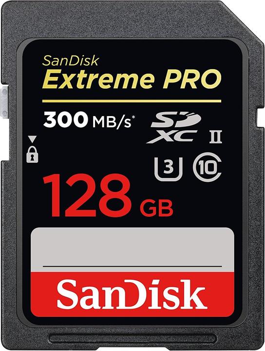 SanDisk Extreme Pro SDXC UHS-II (128 GB, SDXC, U3, UHS-II)
