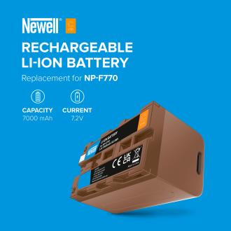 Image du produit Newell batterie de remplacement NP-F770 USB-C pour Sony (Batterie de l'appareil photo)
