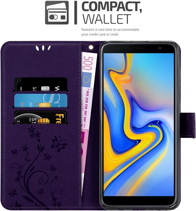 Actual product image Cadorabo Flower Book Cover (Samsung Galaxy J6+)