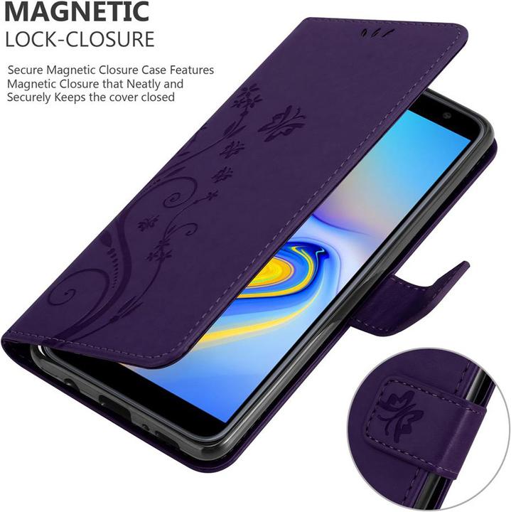 Actual product image Cadorabo Flower Book Cover (Samsung Galaxy J6+)