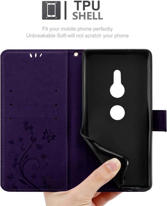Actual product image Cadorabo Flower Book cover (Sony Xperia XZ2)
