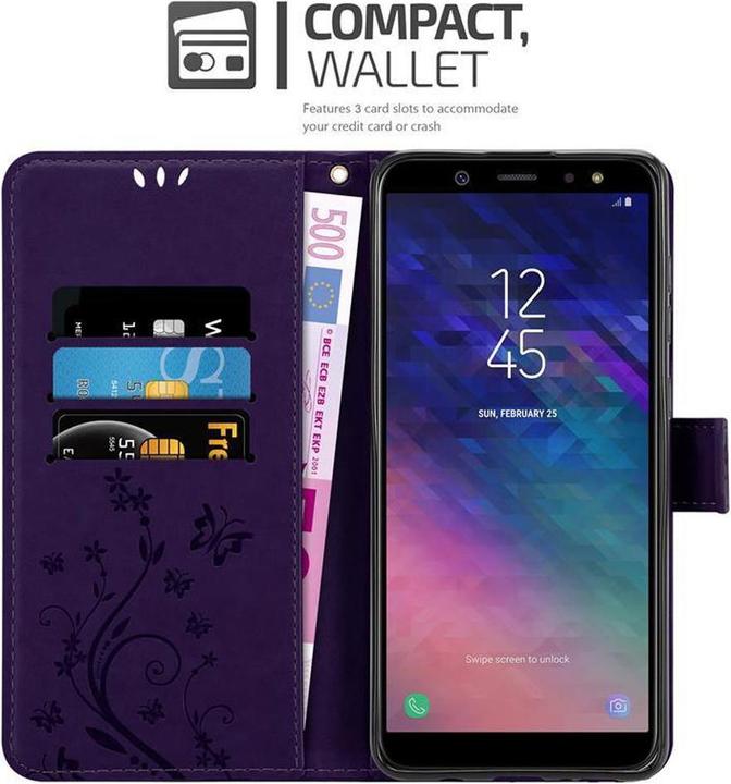 Actual product image Cadorabo Flower Book cover (Samsung Galaxy J6 (2018))
