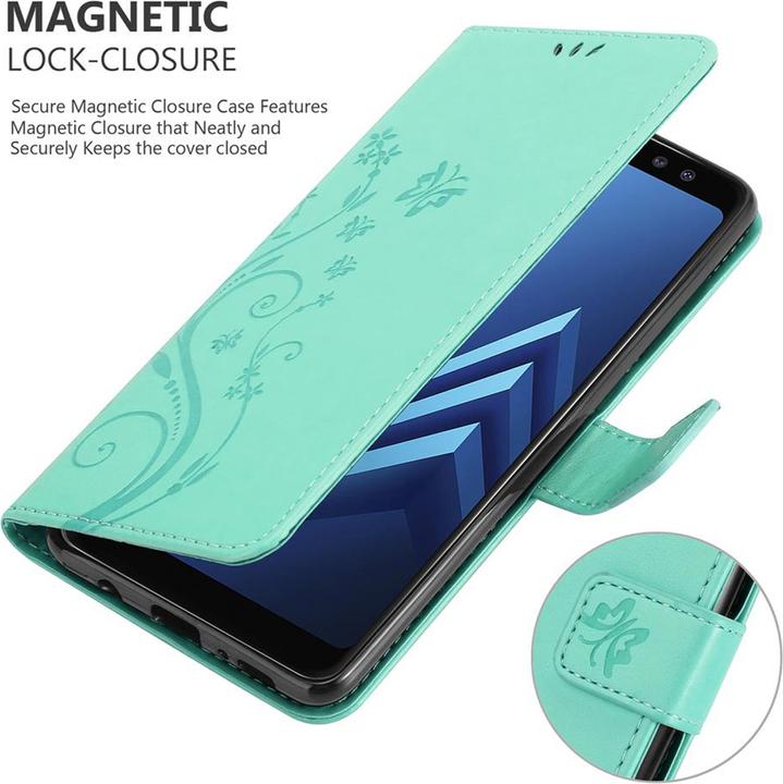 Image du produit Cadorabo Couverture du livre de fleurs (Samsung Galaxy A8 (2018))