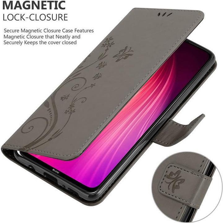 Actual product image Cadorabo Flower Book Cover (Xiaomi Redmi Note 8, Xiaomi Redmi Note 8 2021)