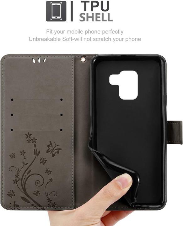 Actual product image Cadorabo Flower Book Cover (Samsung Galaxy A8 (2018))