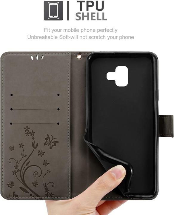 Produktbild Cadorabo Flower Book Cover (Samsung Galaxy J6+)