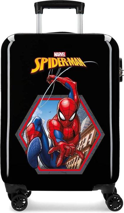 Image du produit Valise cabine rigide, 55 cm Spiderman Geo Noir (34 l, Bagage à main (jusqu'à 50l))