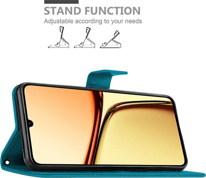 Produktbild Cadorabo Hülle für Realme C61 / C63 mit Blumen Muster (CAT S61, Realme C63)