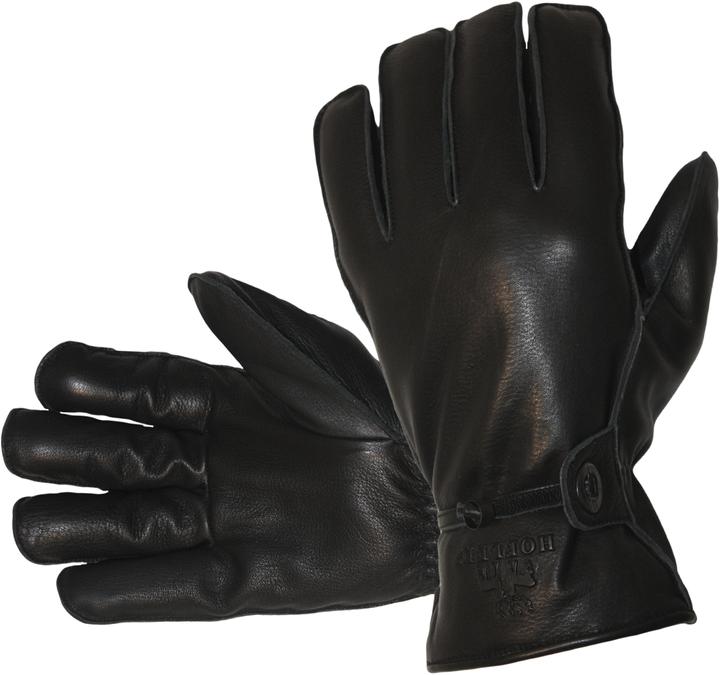 Image du produit Hofler Gants en cuir de cerf pour hommes, noir (9.5)