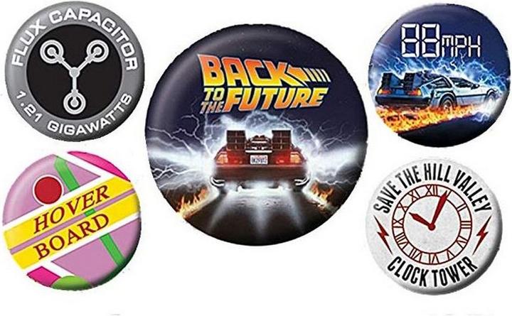 Back to the Future Ansteckerset 5Erpack