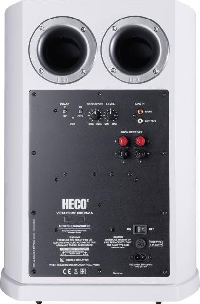 Immagine prodotto Heco Subwoofer attivo Victa Elite Sub 252A *bianco* (1 pz., 200 W)
