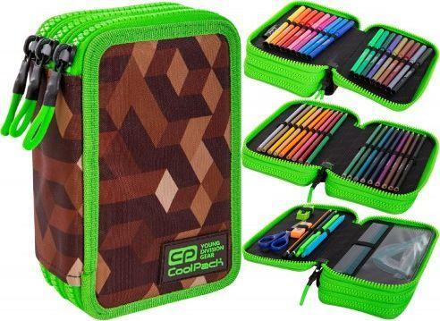 Actual product image Cool Coolpack Pencil Case Triple chamber pencil case with Jumper Pixele gear like minecraft
