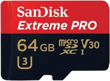 Actual product image SanDisk Extreme Pro microSDXC U3 (64 GB, microSDXC, U3, UHS-I)