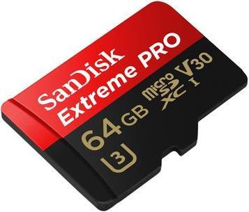 Actual product image SanDisk Extreme Pro microSDXC U3 (64 GB, microSDXC, U3, UHS-I)