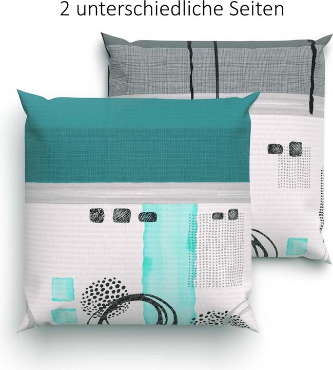 Image du produit Lotus Bettwaren Literie Seersucker Sono turquoise (Taie d'oreiller, 65 x 65 cm)