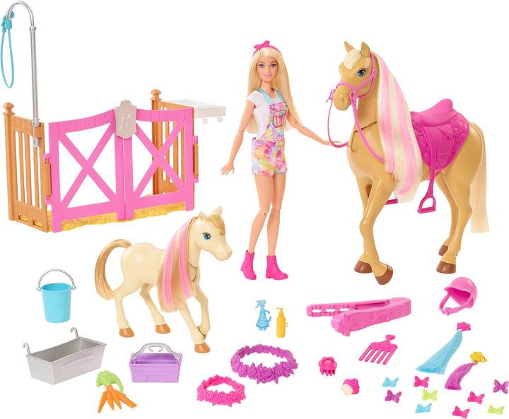 Produktbild Barbie Spielset mit Puppe und 2 Pferden