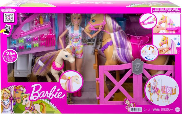 Produktbild Barbie Spielset mit Puppe und 2 Pferden