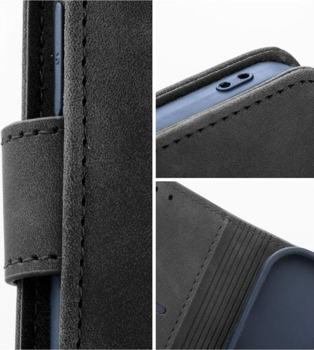 Produktbild Forcell Back panel cover OEM TENDER Book Case for SAMSUNG A12 / M12 black (Oppo A12, Samsung Galaxy M12)