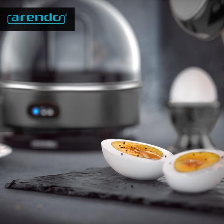 Image du produit Arendo Cuit-oeufs en acier inoxydable 7 fois, 400 W, acier inoxydable, fonction maintien au chaud, dureté
