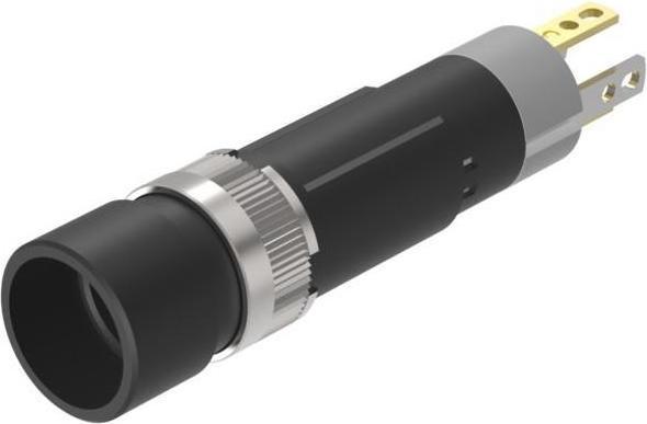EAO Illuminated push-button actuator, 1NO Latching Raised push-button black IP40 19 series