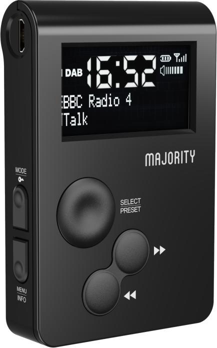 Produktbild Majority Tragbares Digital-Radio (DAB+, FM, Radio Frequency (RF))