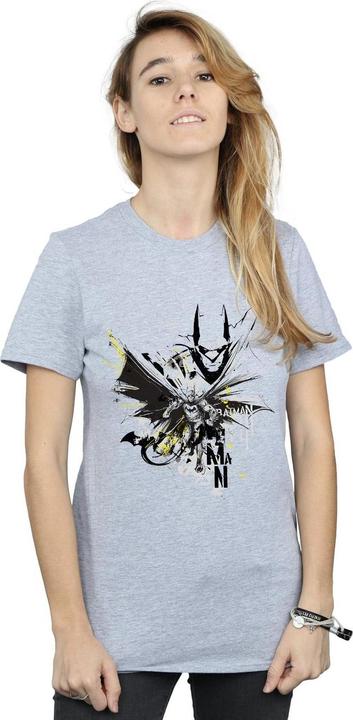 Actual product image Womens/Ladies Batman Batface Splash Cotton Boyfriend T-Shirt (M)