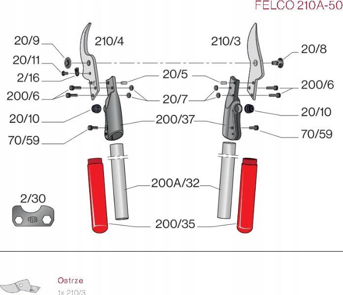 Actual product image Felco 210/3 Replacement blade for 210A + 210C Expert