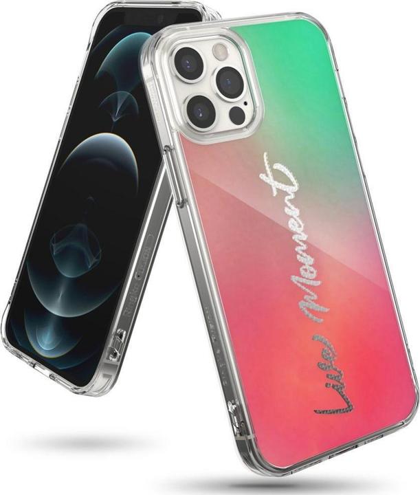 Produktbild Ringke Fusion Design PC Case with TPU Bumper for iPhone 12 Pro Max pink-green (GNAP0028) (Apple iPhone 12 Pro Max)