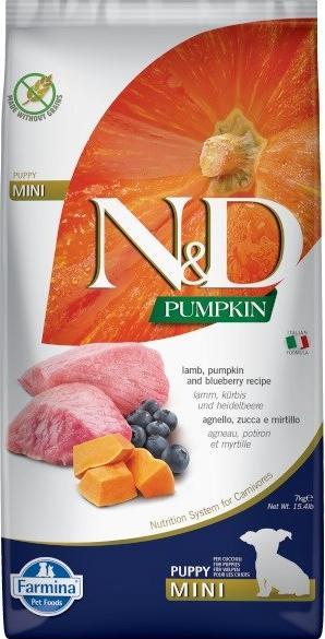 Actual product image Farmina N&D Gf Pumpkin Dog Lamb&Blueberry Puppy Mini 7kg (Junior, 1 pcs., 7000 g)
