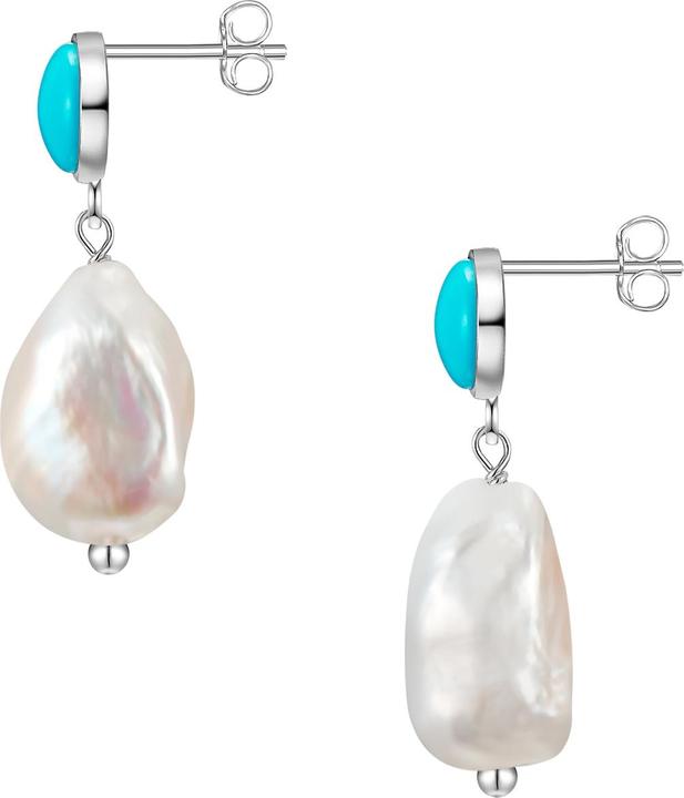 Produktbild Glanzstücke München Damen Sterling Silber Türkis (rek.) Süsswasser-Zuchtperle silber - 28471 (Sterling Silber)