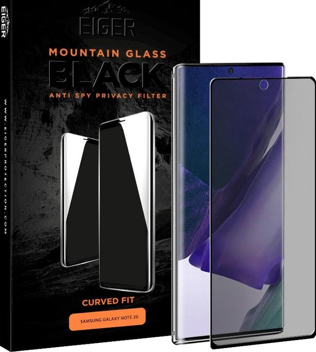 Actual product image Eiger Mountain Glass Black Edge (1 Piece, Samsung Galaxy Note 20)