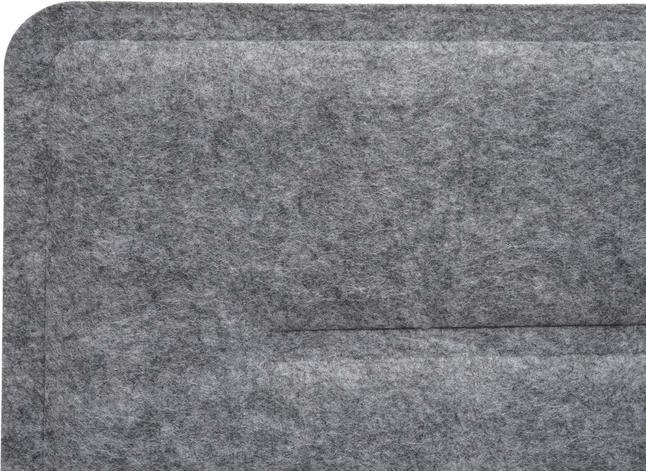 Produktbild Mendler Tischtrennwand, Büro-Sichtschutz Schreibtisch Pinnwand, Klemmen Stoff/Textil mit Prägung - 100x30cm (30 x 100 x 1 cm)
