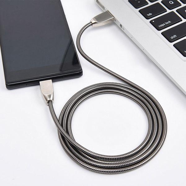 Produktbild Somostel USB-A USB cable - microUSB 1 m silver (SMS-BJ01) (1 m, USB 3.1)