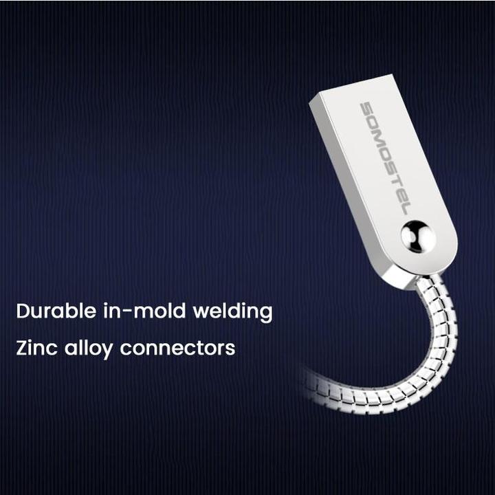 Produktbild Somostel USB-A USB cable - microUSB 1 m silver (SMS-BJ01) (1 m, USB 3.1)
