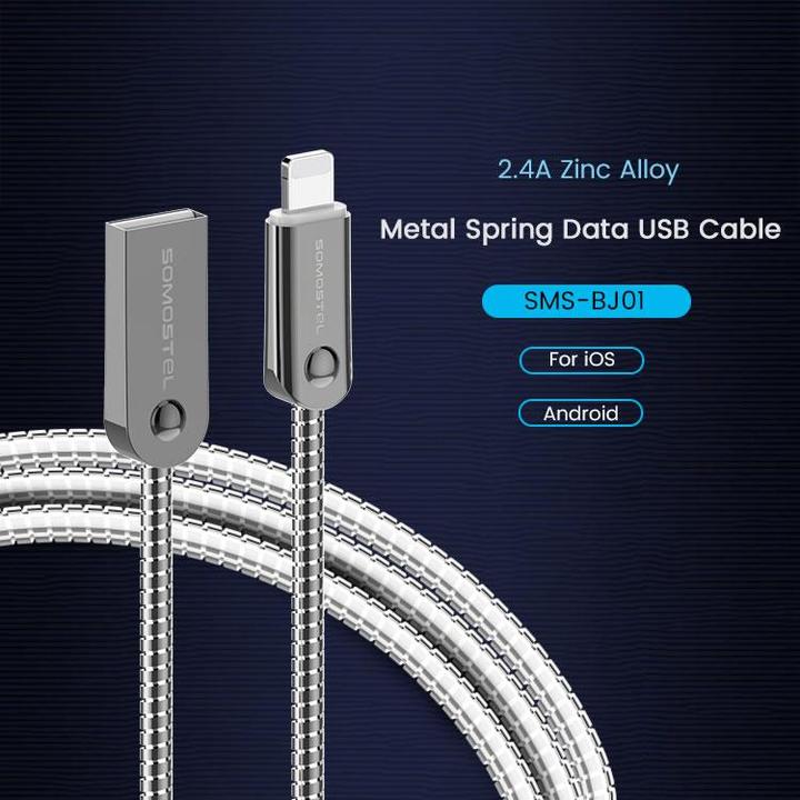 Produktbild Somostel USB-A USB cable - microUSB 1 m silver (SMS-BJ01) (1 m, USB 3.1)