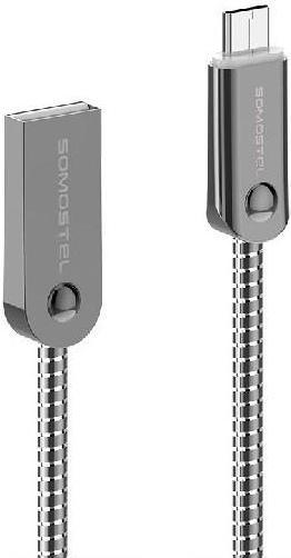 Produktbild Somostel USB-A USB cable - microUSB 1 m silver (SMS-BJ01) (1 m, USB 3.1)