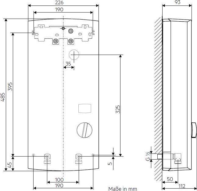 Actual product image AEG Haustechnik DDLE LCD 27 kW Electronic instantaneous water heater, temperature selection accurate to the degree