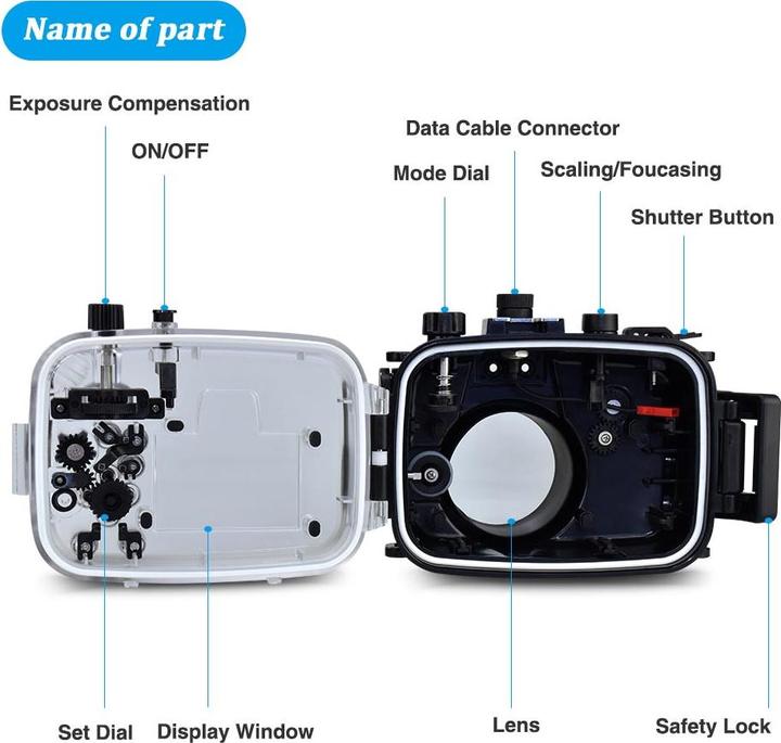 Actual product image Seafrogs SC-27 (Underwater housing, G1X Mark III)