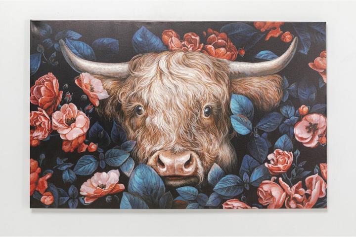 Produktbild Kare Design Leinwandbild Yak in Flower 140x90cm (3.5 x 140 cm)