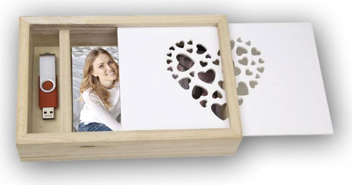 Produktbild ZEP Love Box USB 10x15 Holz für Fotos und Stick (14.5 x 21.5 x 5 cm)