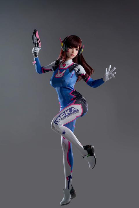 Actual product image Game Lady Full Silicone Doll D.Va 167 cm - Overwatch