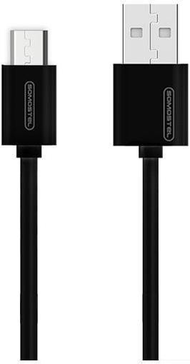 Actual product image Somostel USB CABLE MICRO 3A Juodas 3100mAh QUICK CHARGER 1.2M POWERLINE SMS-BP02 (1.20 m, USB 3.0)