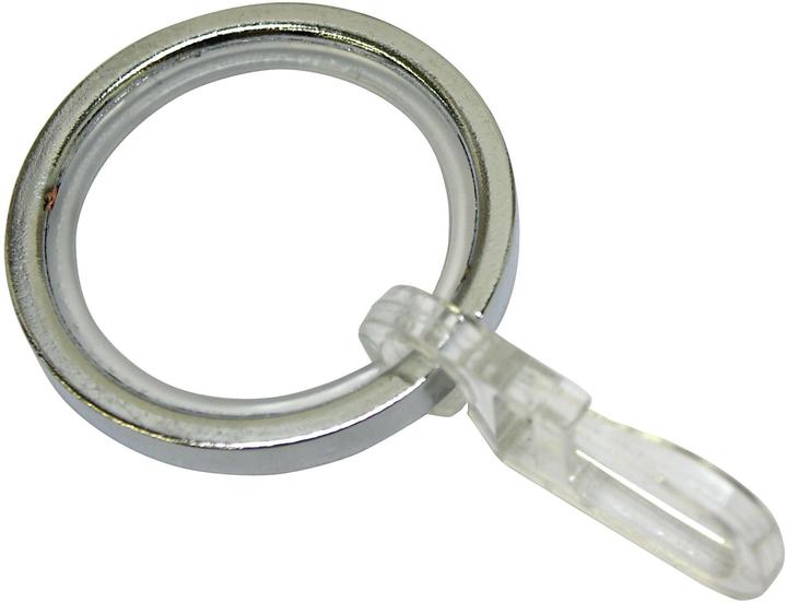 Actual product image Gardinia Curtain ring with sliding insert chrome, 10 pieces