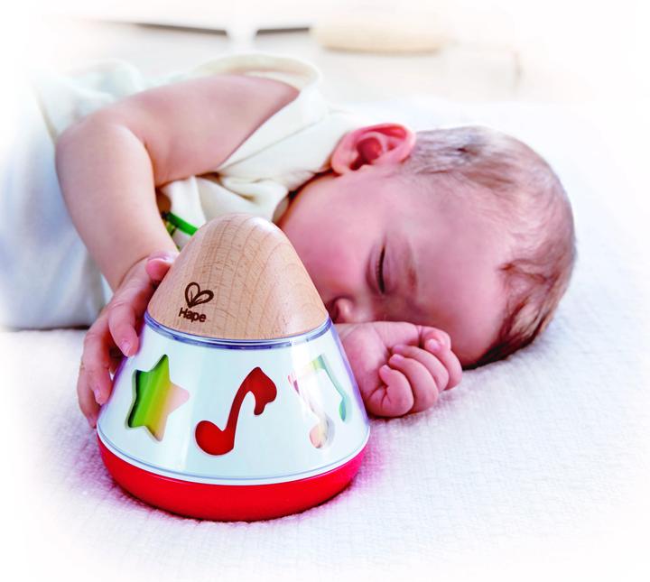 Actual product image Hape Music spinning top