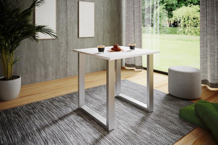 Image du produit VCM Table de salle à manger en bois Xona U argent (80 x 80 x 76 cm)