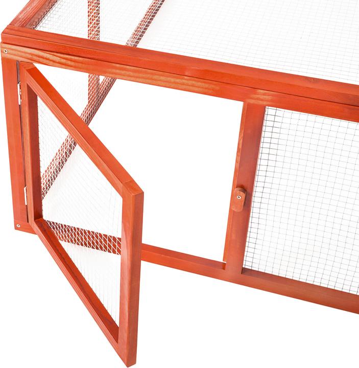 Actual product image tectake Kaninchenstall mit 4 Türen 181x90x48cm